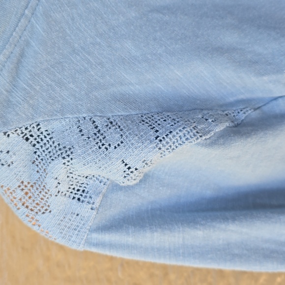 Sundance blue floral embroidered cotton long sleeve top S Small - Picture 9 of 10